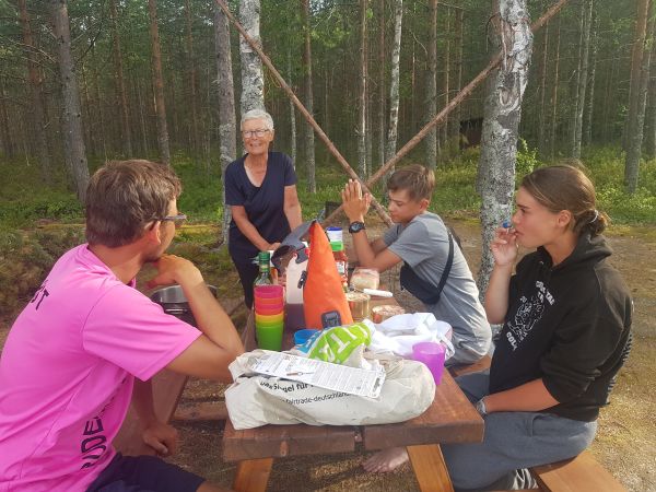 Abendessen Biwakplatz 2019