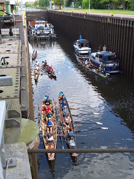 Ruderboote Schleuse Lehnitz 2024